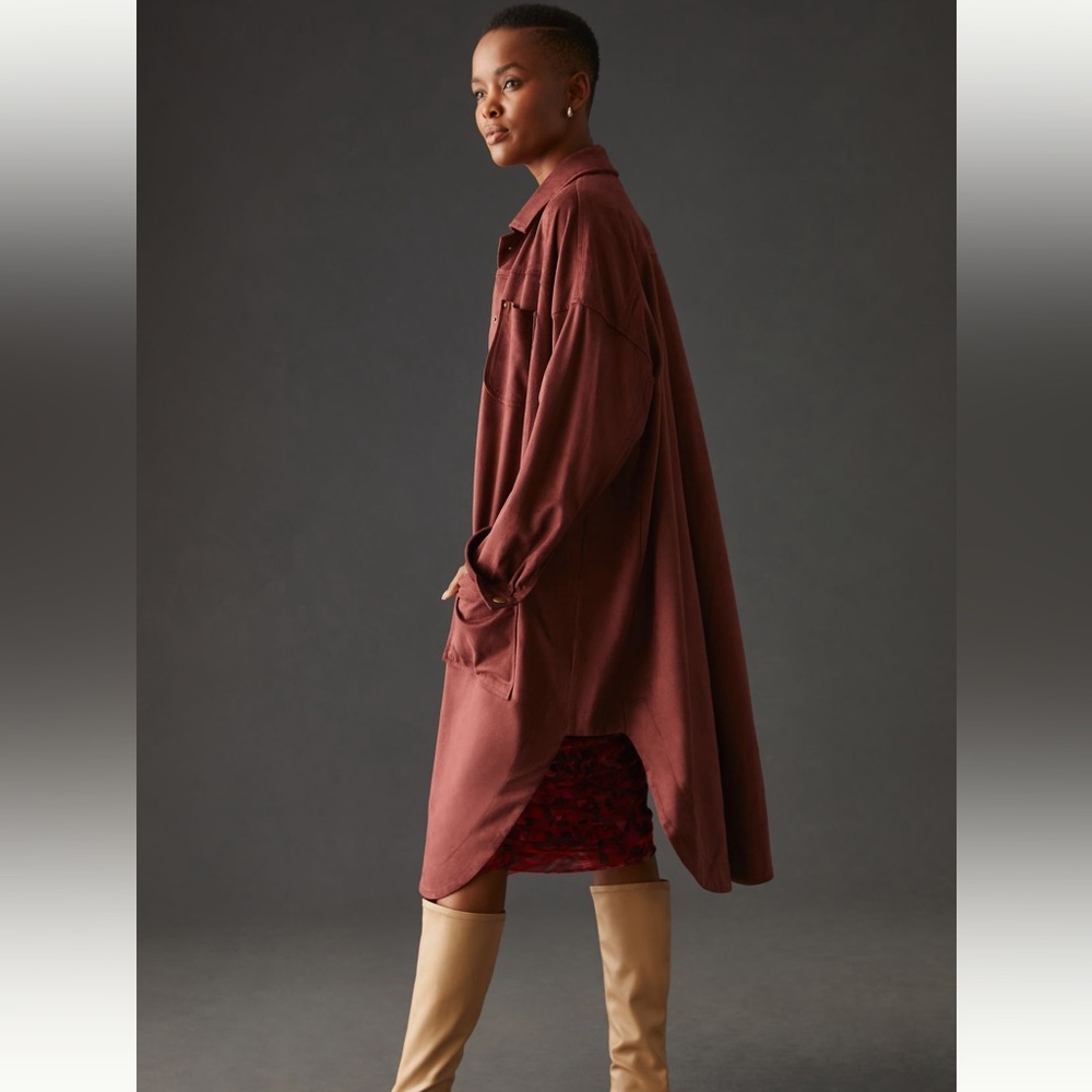 NWT - Pilcro Faux Suede Duster